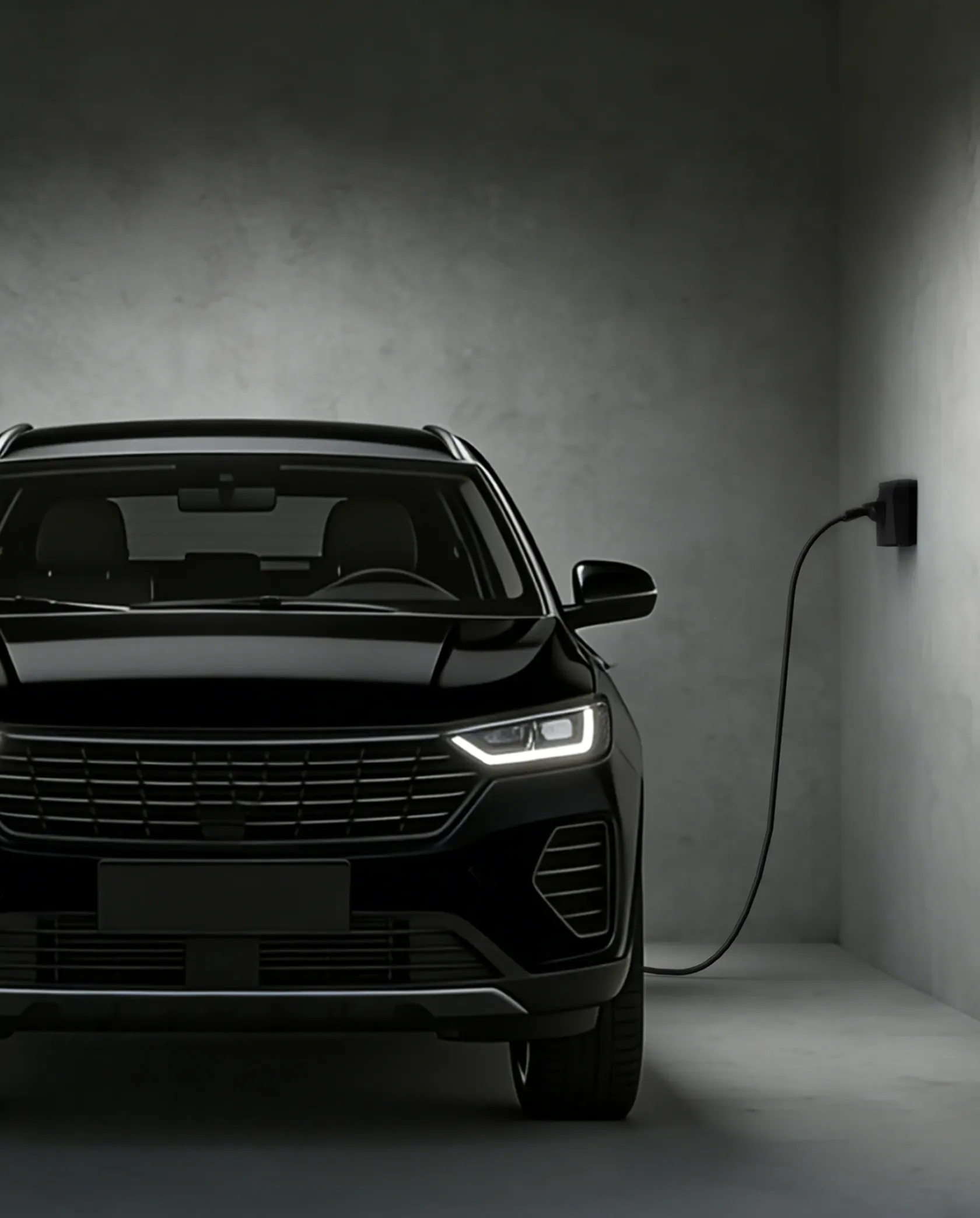 Charger installed in a garage